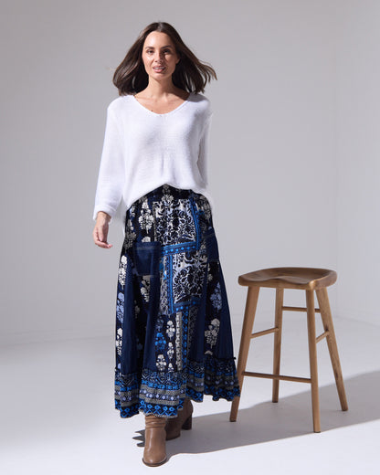Emmy Cotton Knit Jumper - White