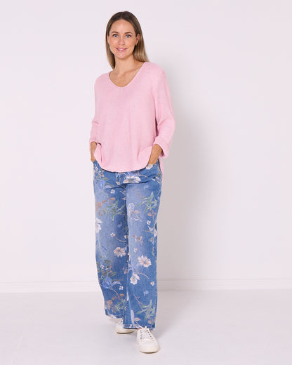 Emmy Cotton Knit Jumper - Pink
