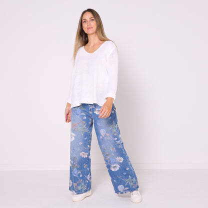 Willow Garden Wide Leg Jeans