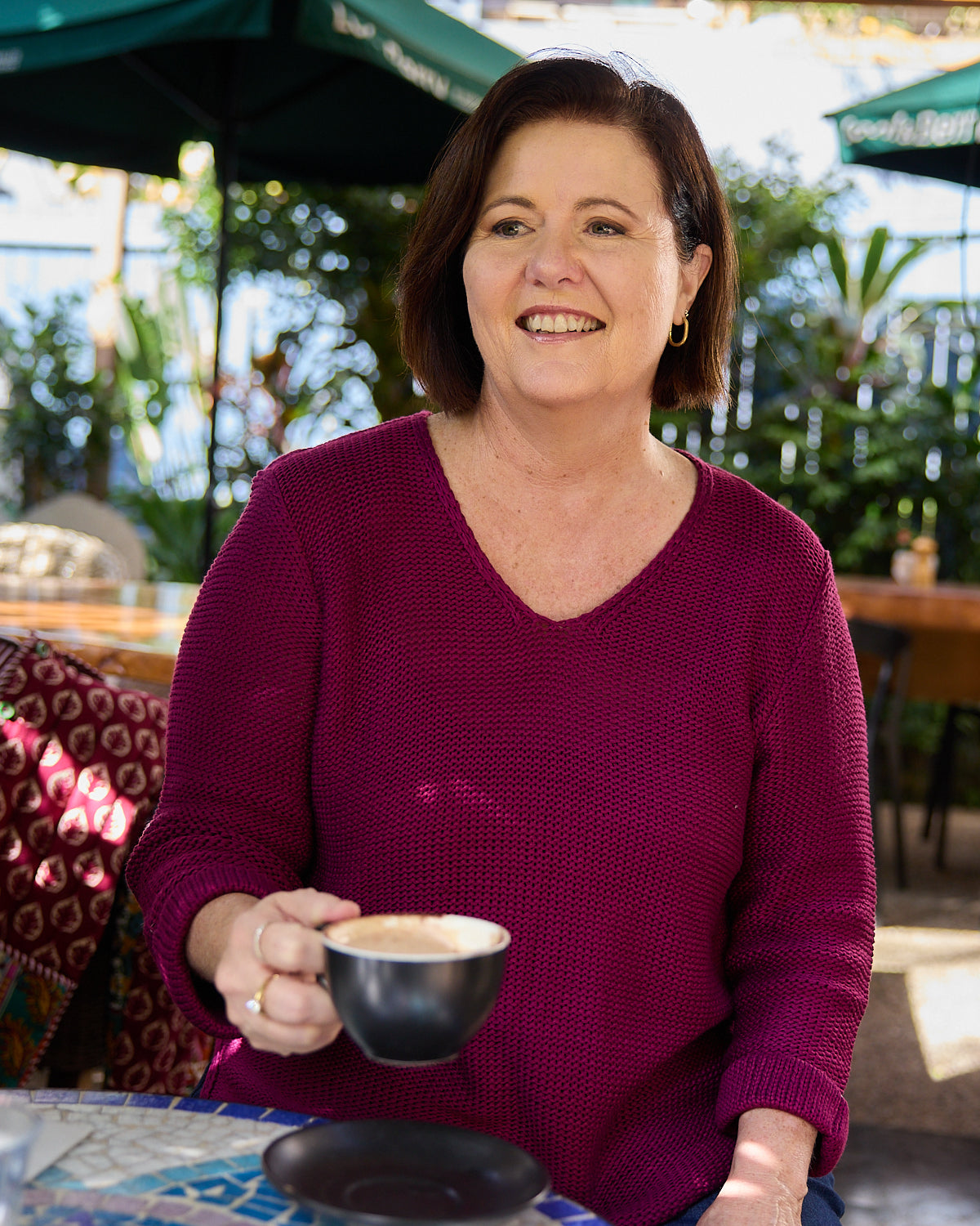 Emmy Cotton Knit Jumper - Plum
