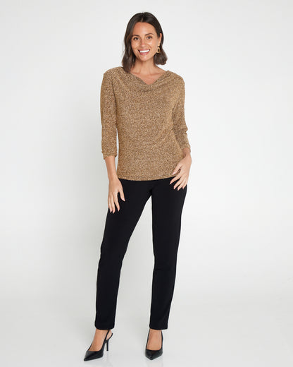 Estelle Lurex Top - Gold