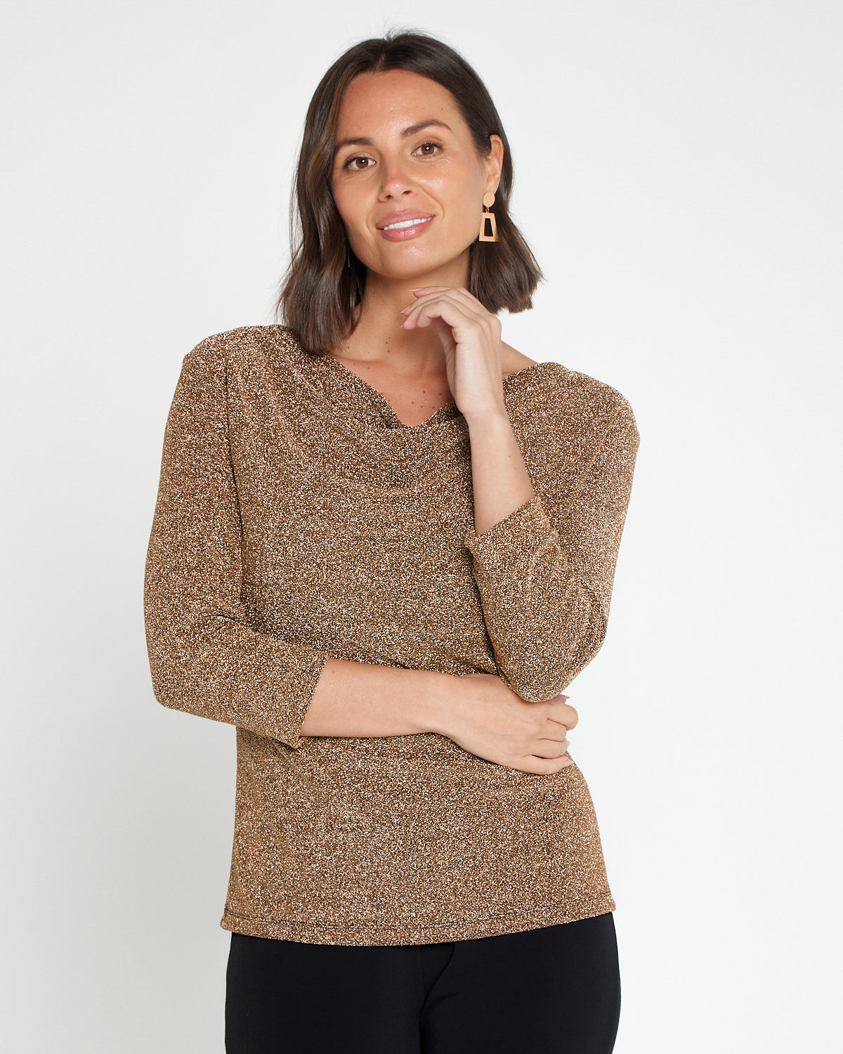Estelle Lurex Top - Gold
