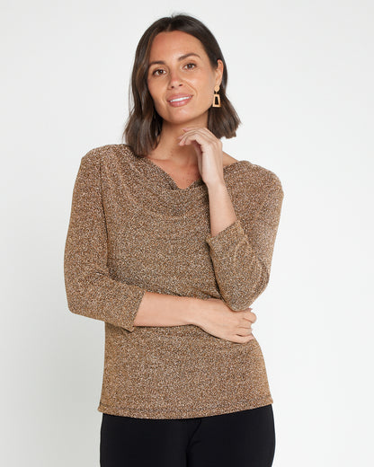 Estelle Lurex Top - Gold
