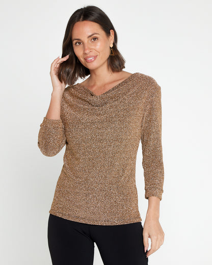 Estelle Lurex Top - Gold