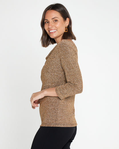 Estelle Lurex Top - Gold