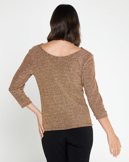 Estelle Lurex Top - Gold