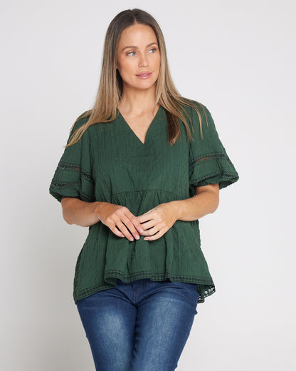 Esther Cotton Blouse - Myrtle