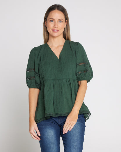 Esther Cotton Blouse - Myrtle
