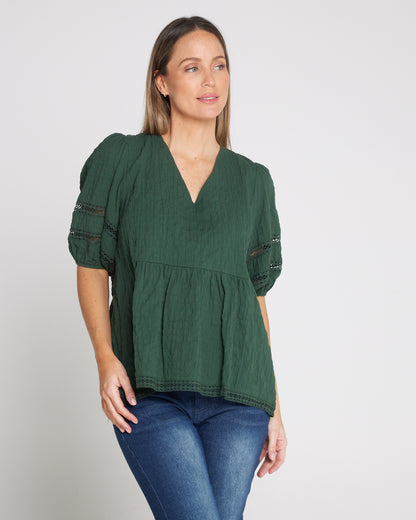 Esther Cotton Blouse - Myrtle