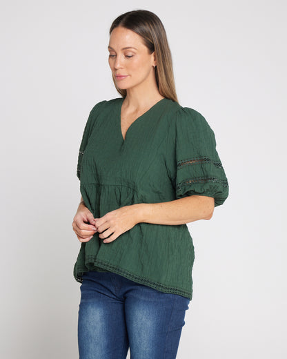 Esther Cotton Blouse - Myrtle