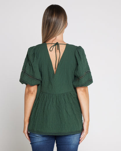 Esther Cotton Blouse - Myrtle