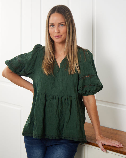 Esther Cotton Blouse - Myrtle