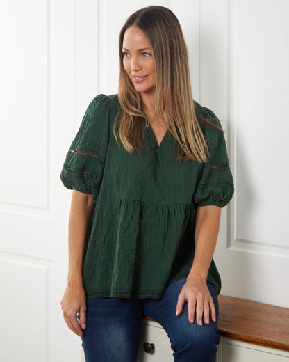 Esther Cotton Blouse - Myrtle