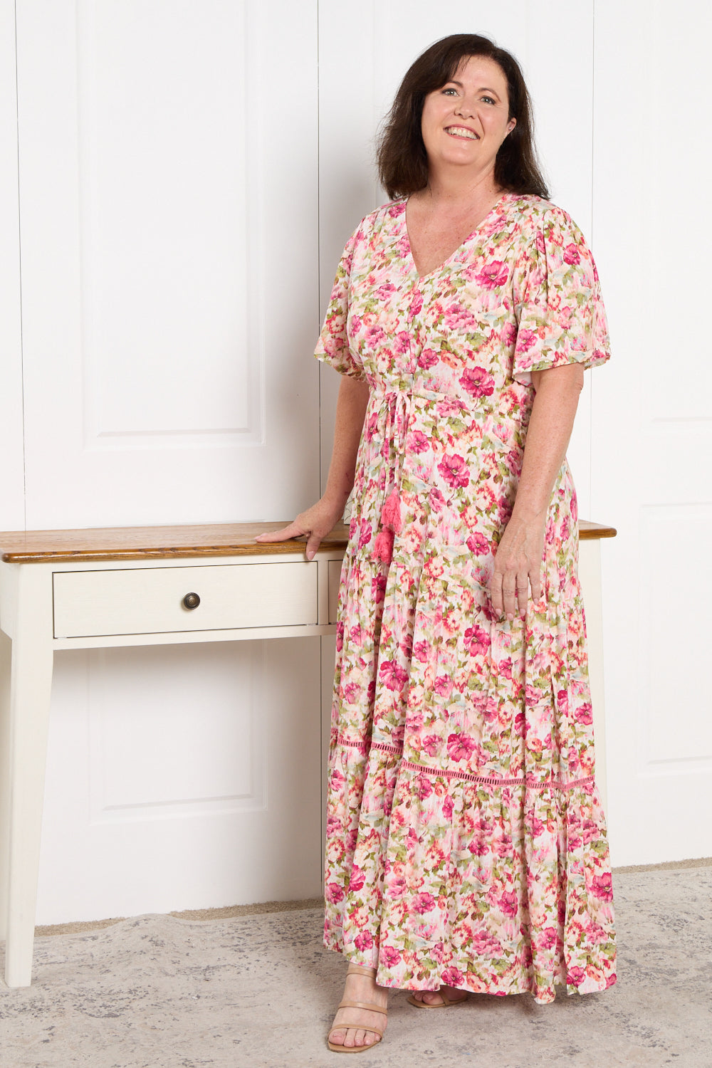 Evelyn Dress - Pink Floral