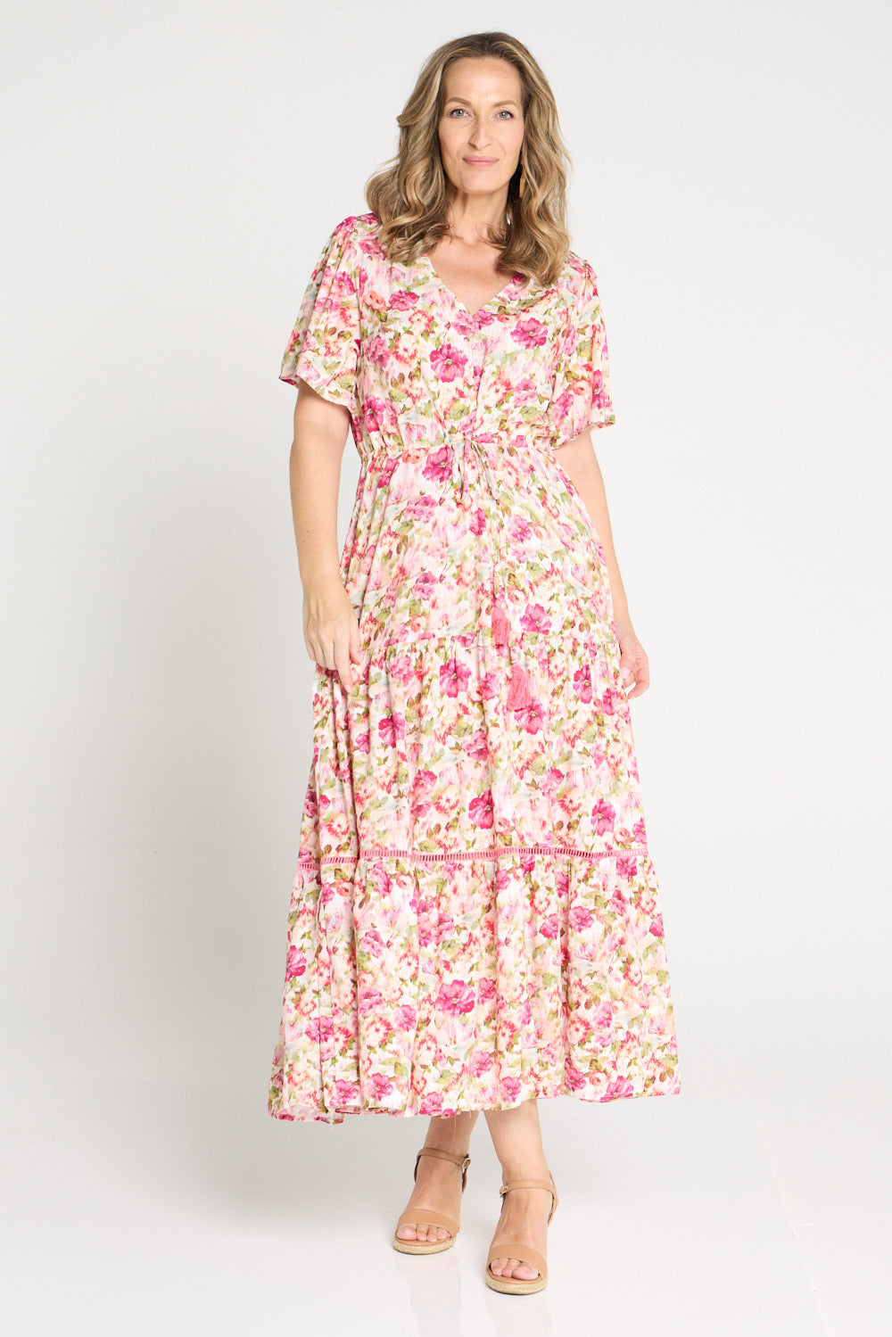 Evelyn Dress - Pink Floral