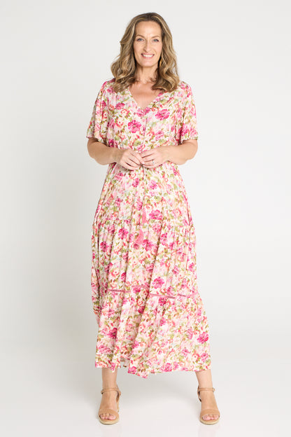 Evelyn Dress - Pink Floral