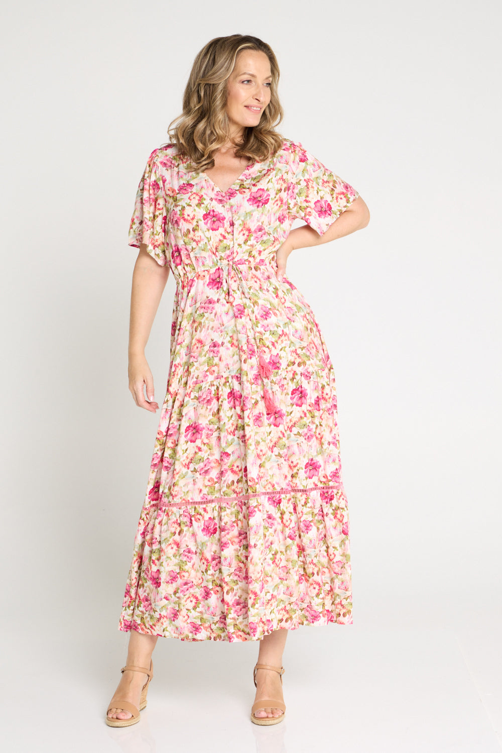 Evelyn Dress - Pink Floral