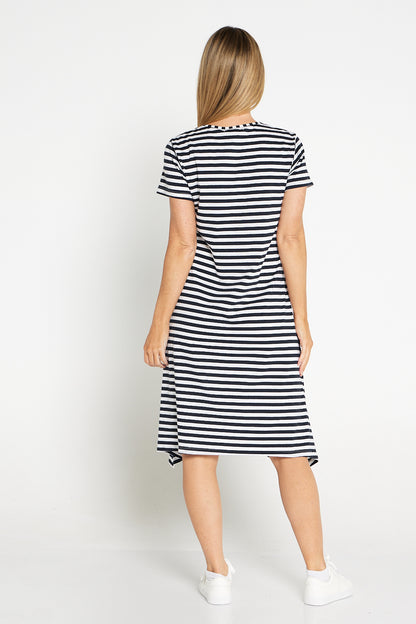 Vanessa Dress - Black Stripe