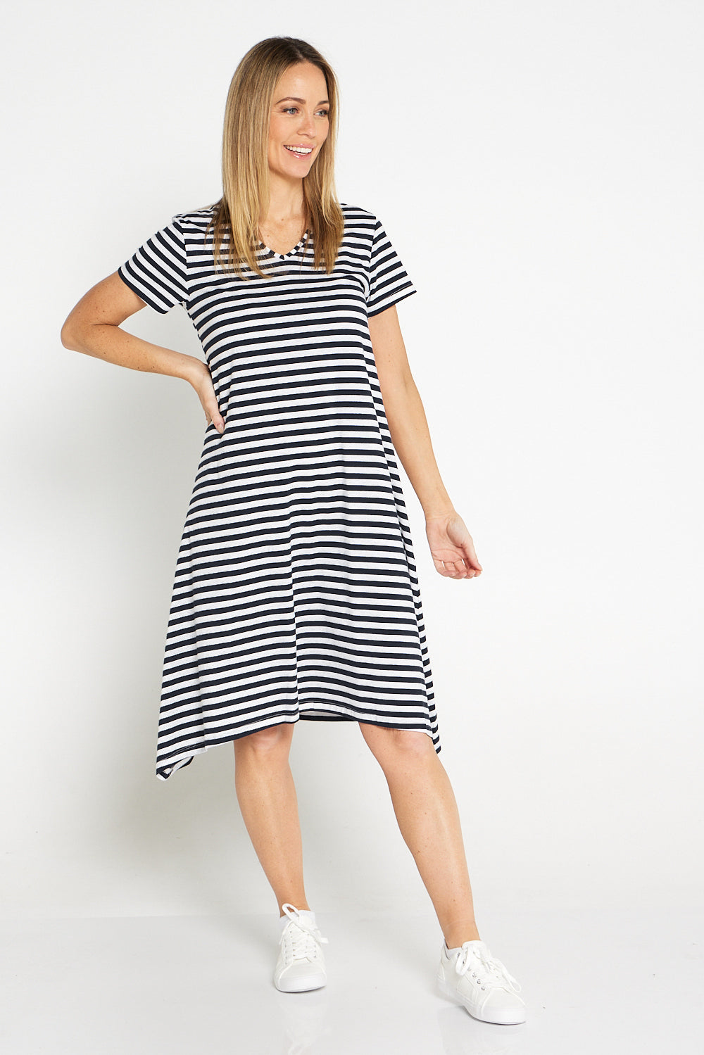 Vanessa Dress - Black Stripe