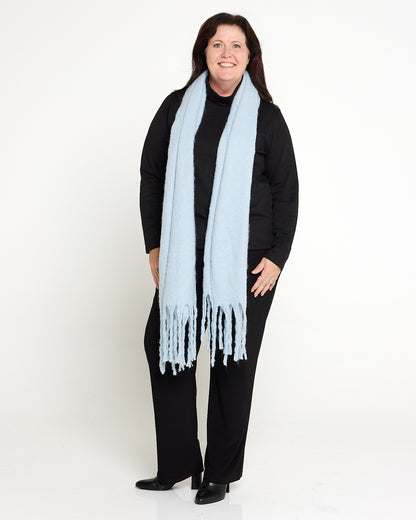 Misty Fluffy Scarf - Pastel Blue