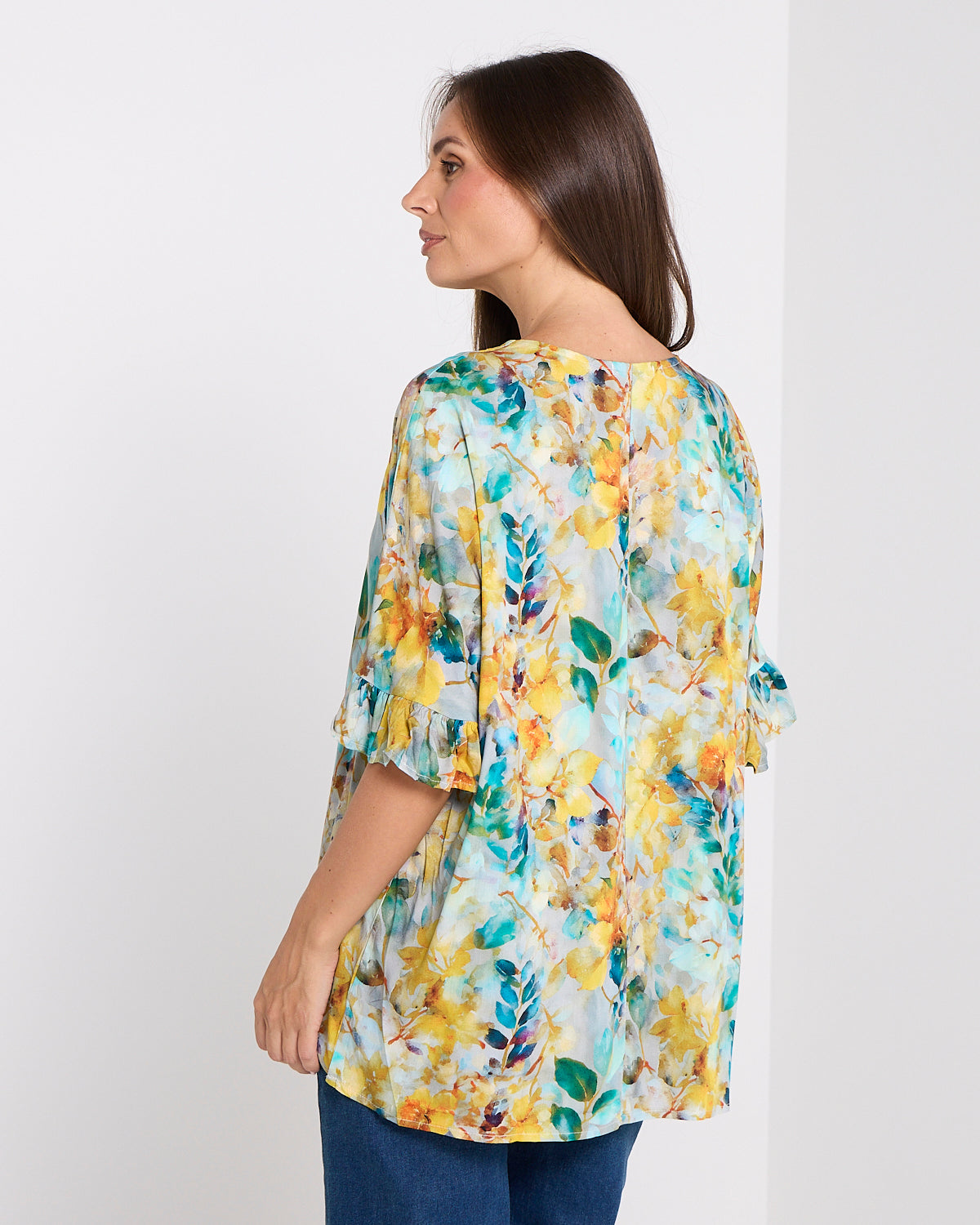 Farren Top - Sunshine/Teal Floral