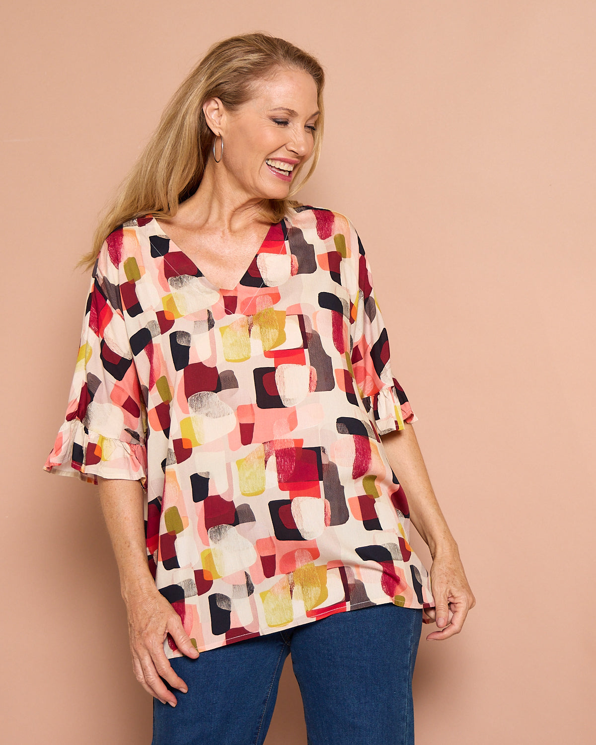 Farren Top - Red Retro