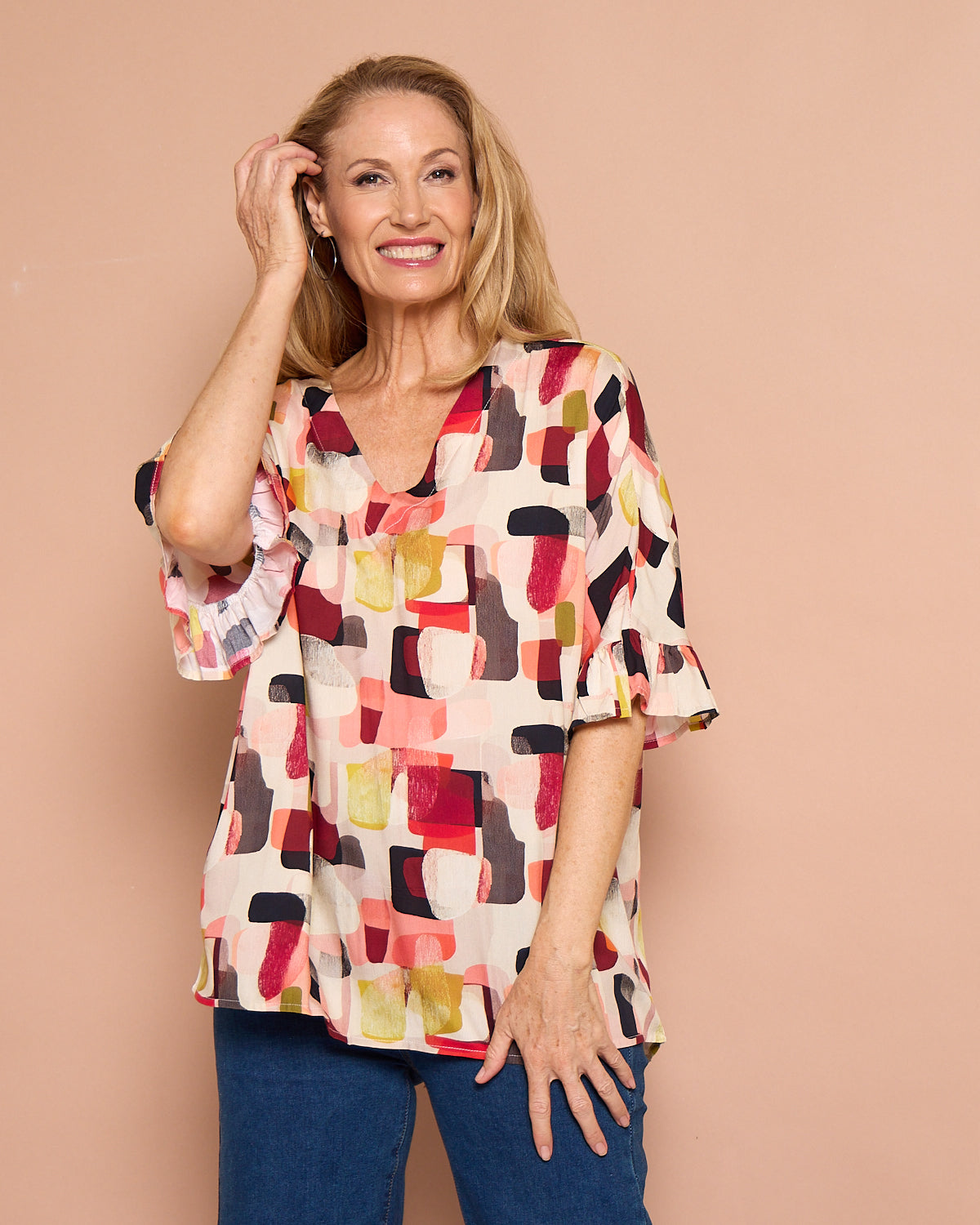 Farren Top - Red Retro