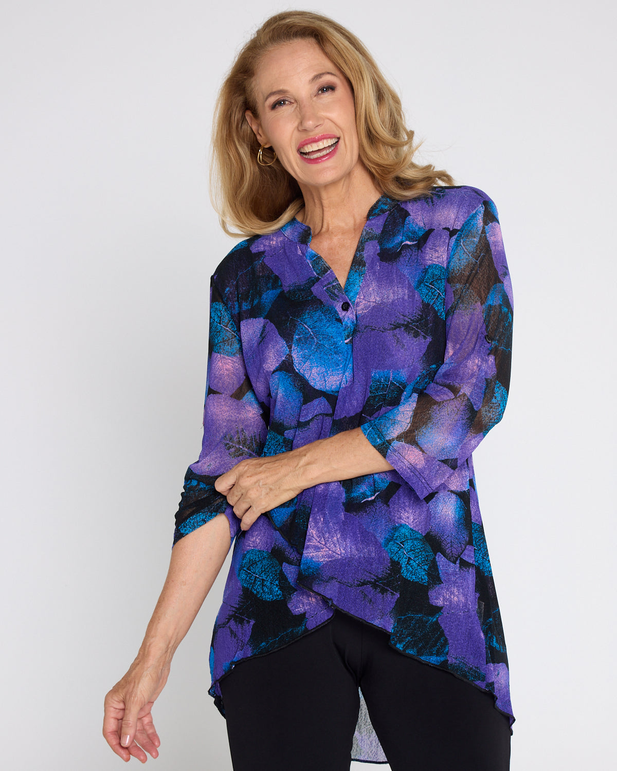 Fernside Top - Midnight Flora