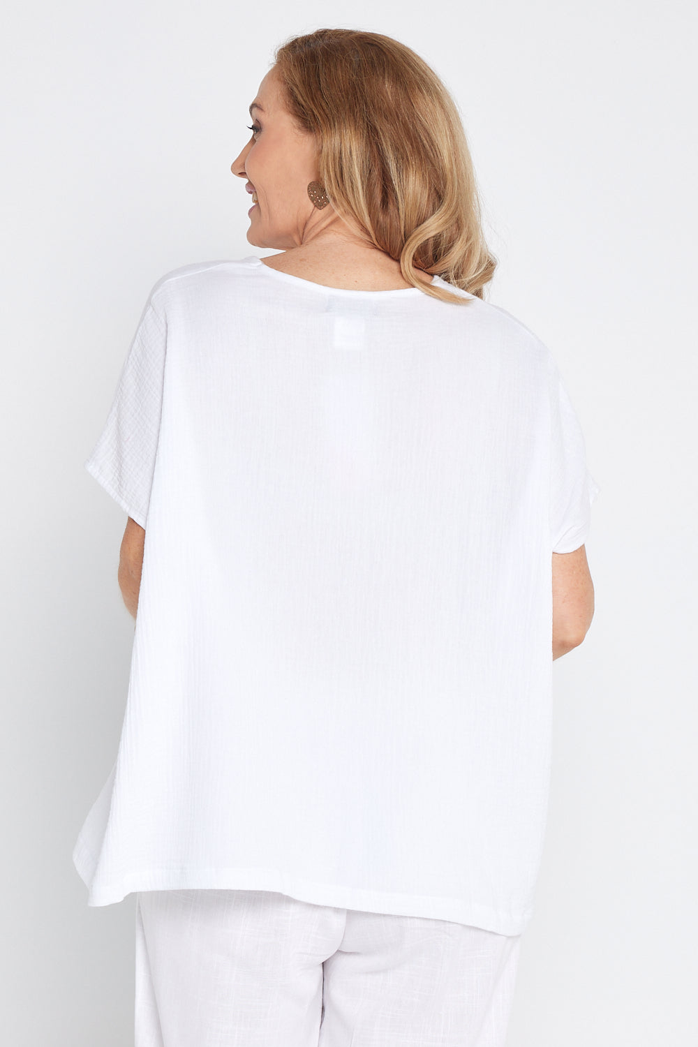 Fiji Cotton Muslin Top - White