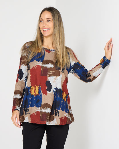 Georgia Long Sleeve Top - Autumn Canvas