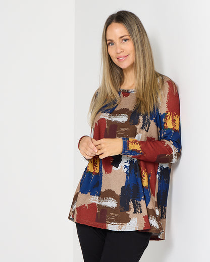 Georgia Long Sleeve Top - Autumn Canvas