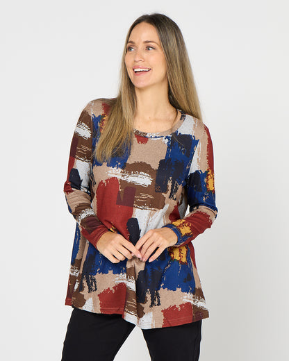 Georgia Long Sleeve Top - Autumn Canvas