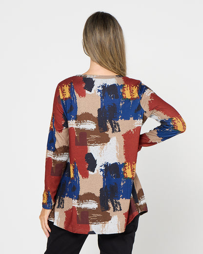 Georgia Long Sleeve Top - Autumn Canvas