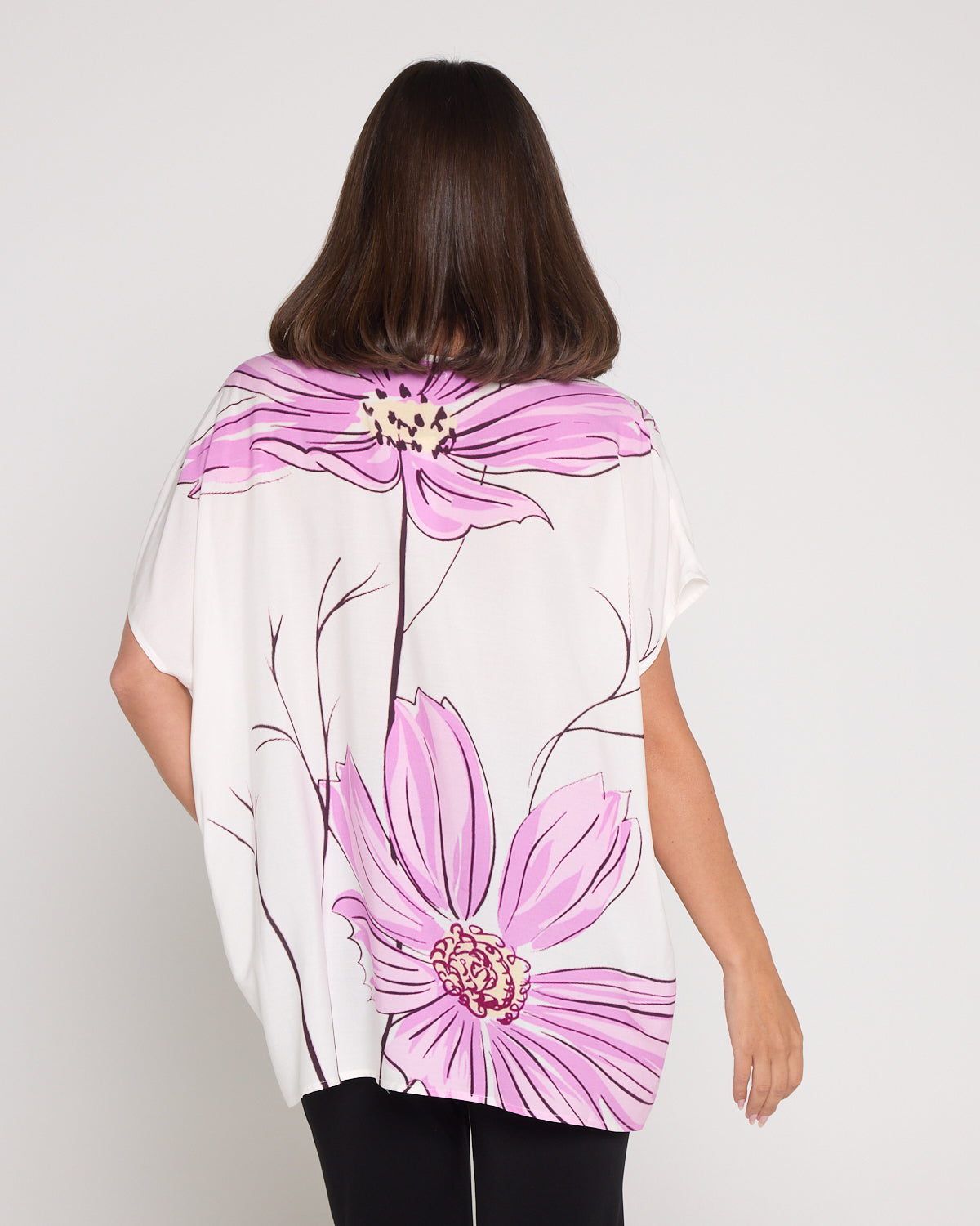 Claudia Top - Painted Purple Floral