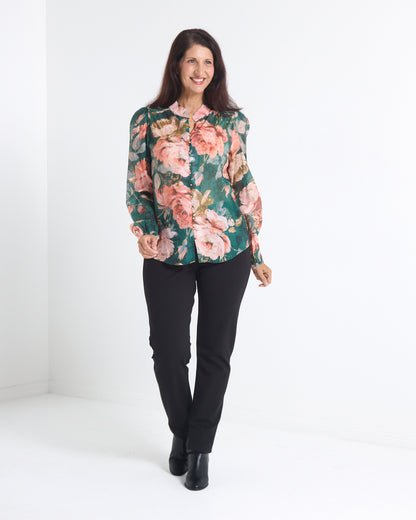Kallista Blouse - Emerald