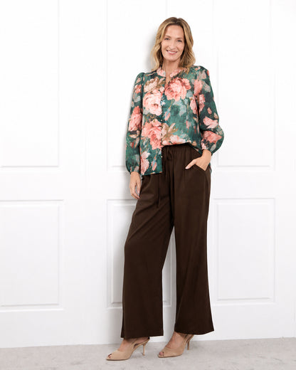Kallista Blouse - Emerald
