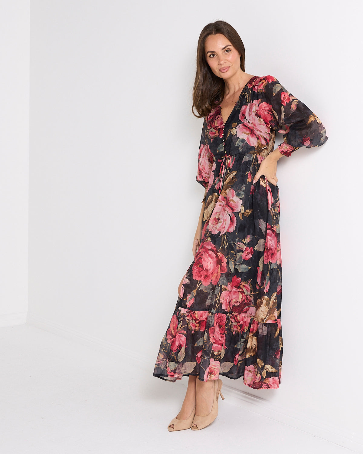 Willow Maxi Dress - Midnight Bloom