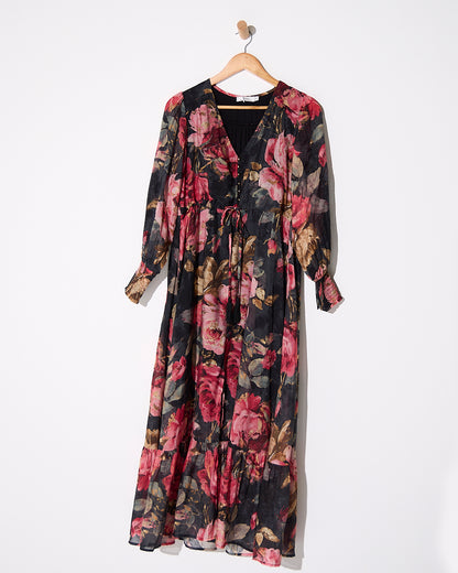 Willow Maxi Dress - Midnight Bloom