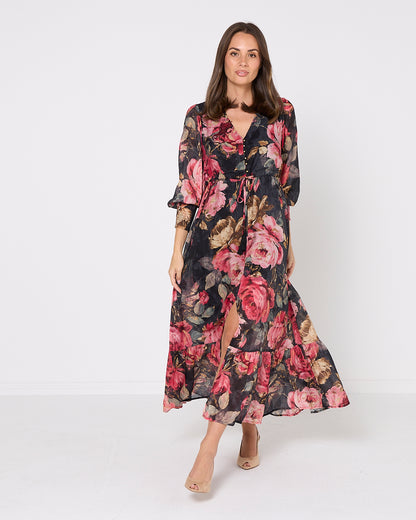 Willow Maxi Dress - Midnight Bloom