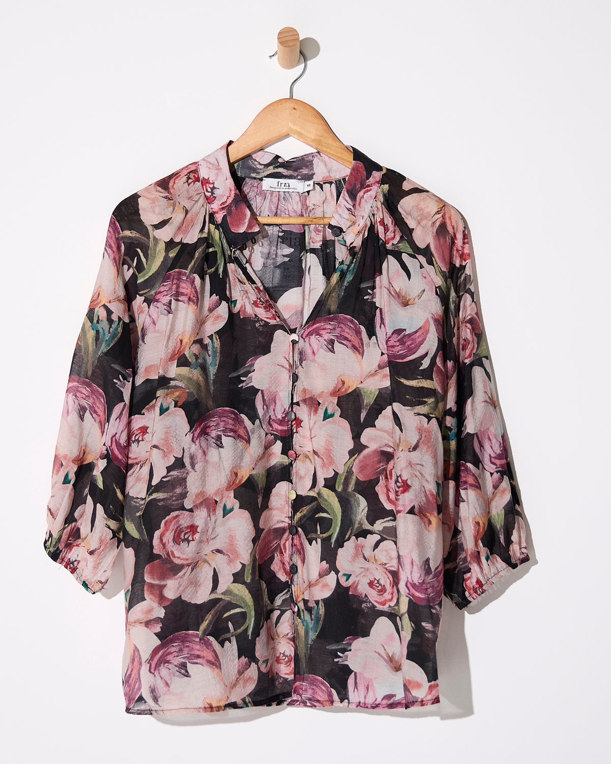 Bridgeton Blouse - Midnight Peony