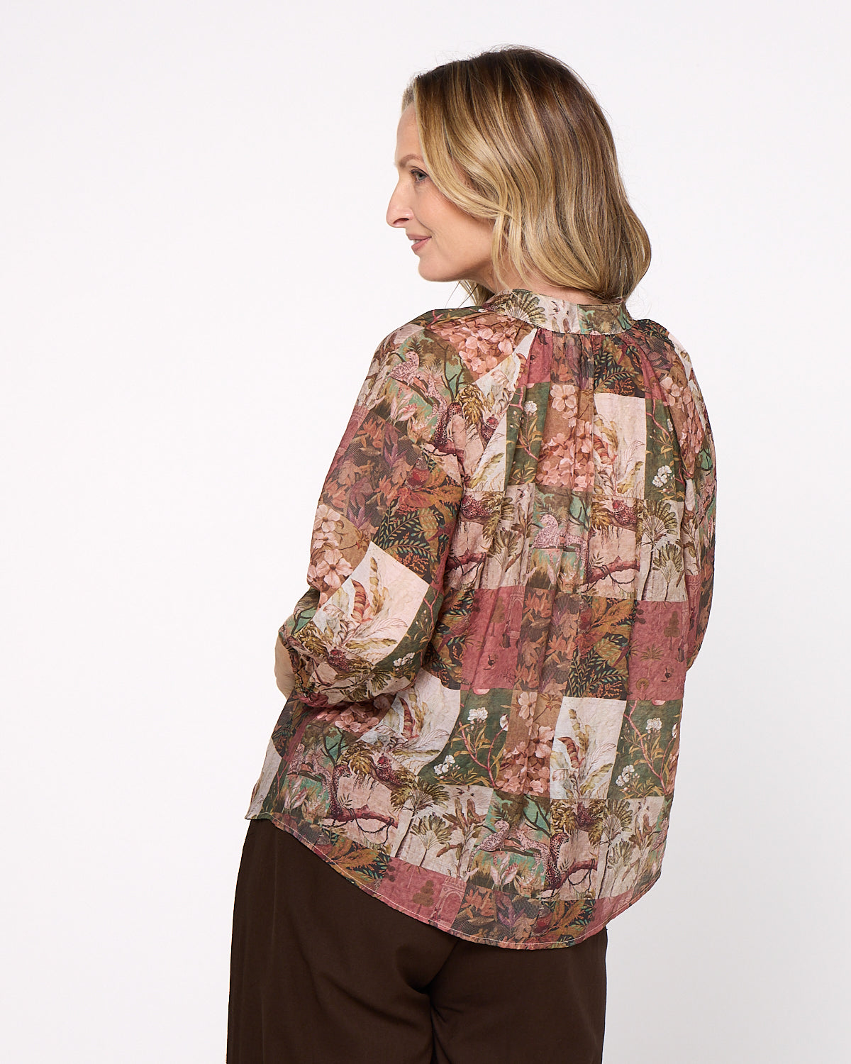 Annalise Blouse - Pink Patchwork
