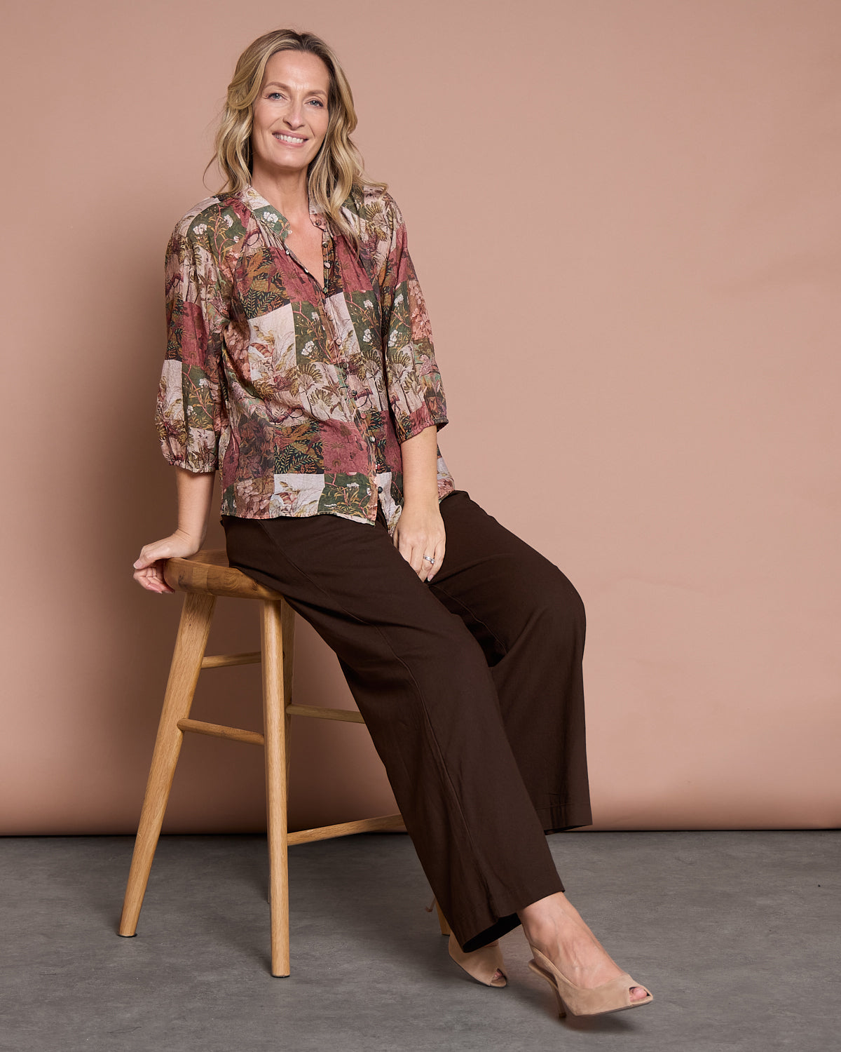 Sienna Wide Leg Pants - Chocolate