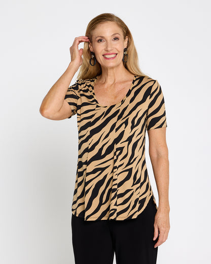 Postage Soft Top - Camel/Animal Print