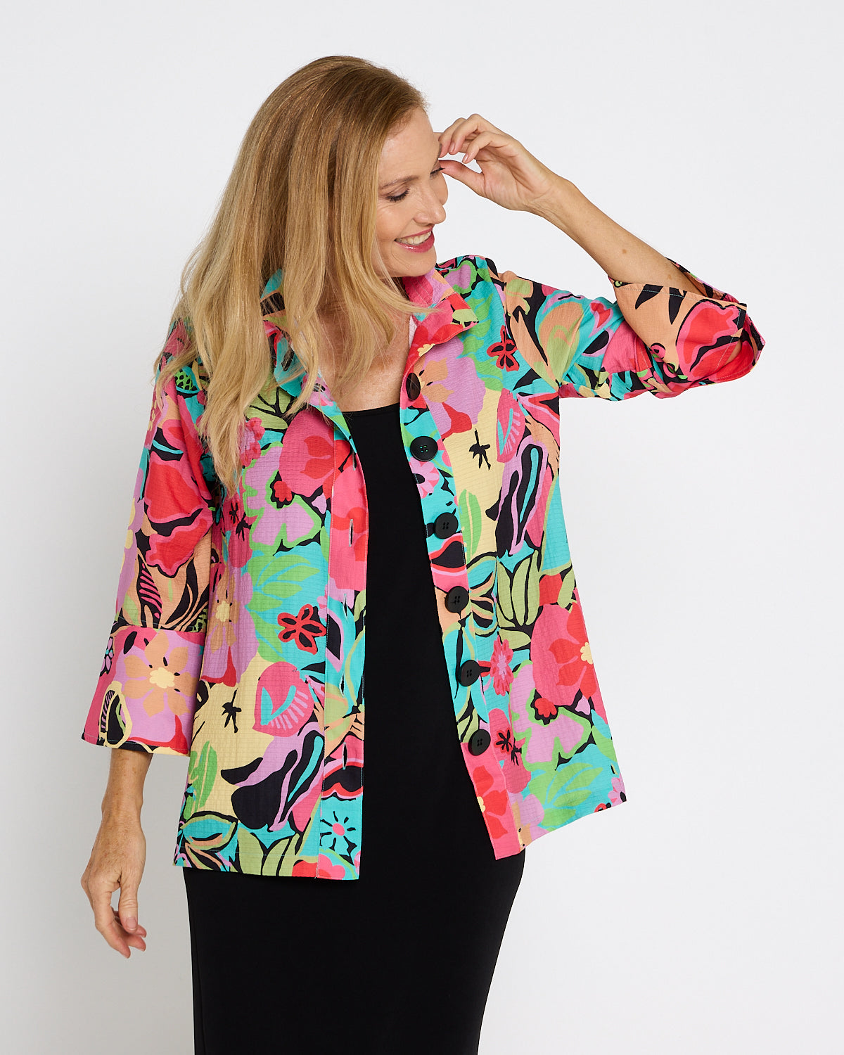 Summer Brights 3/4 Shirt - Pink