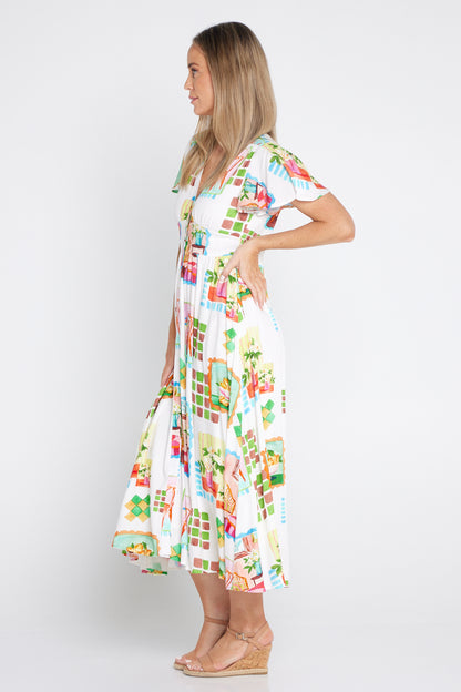 Freja Midi Dress - Ikea Print