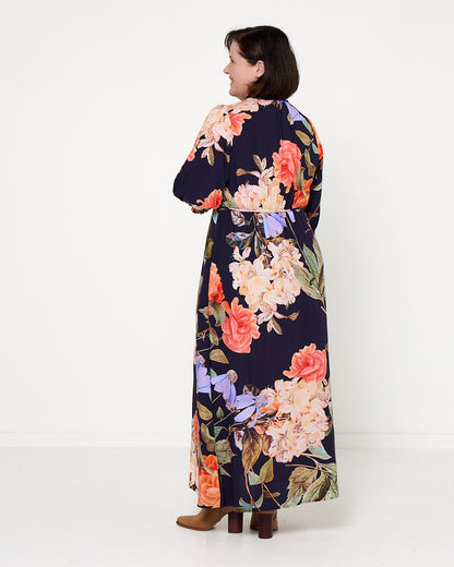 Lydia Dress - Navy Floral