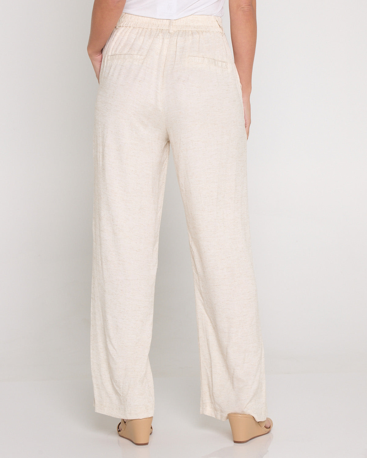 Vivian Linen Trousers - Beige