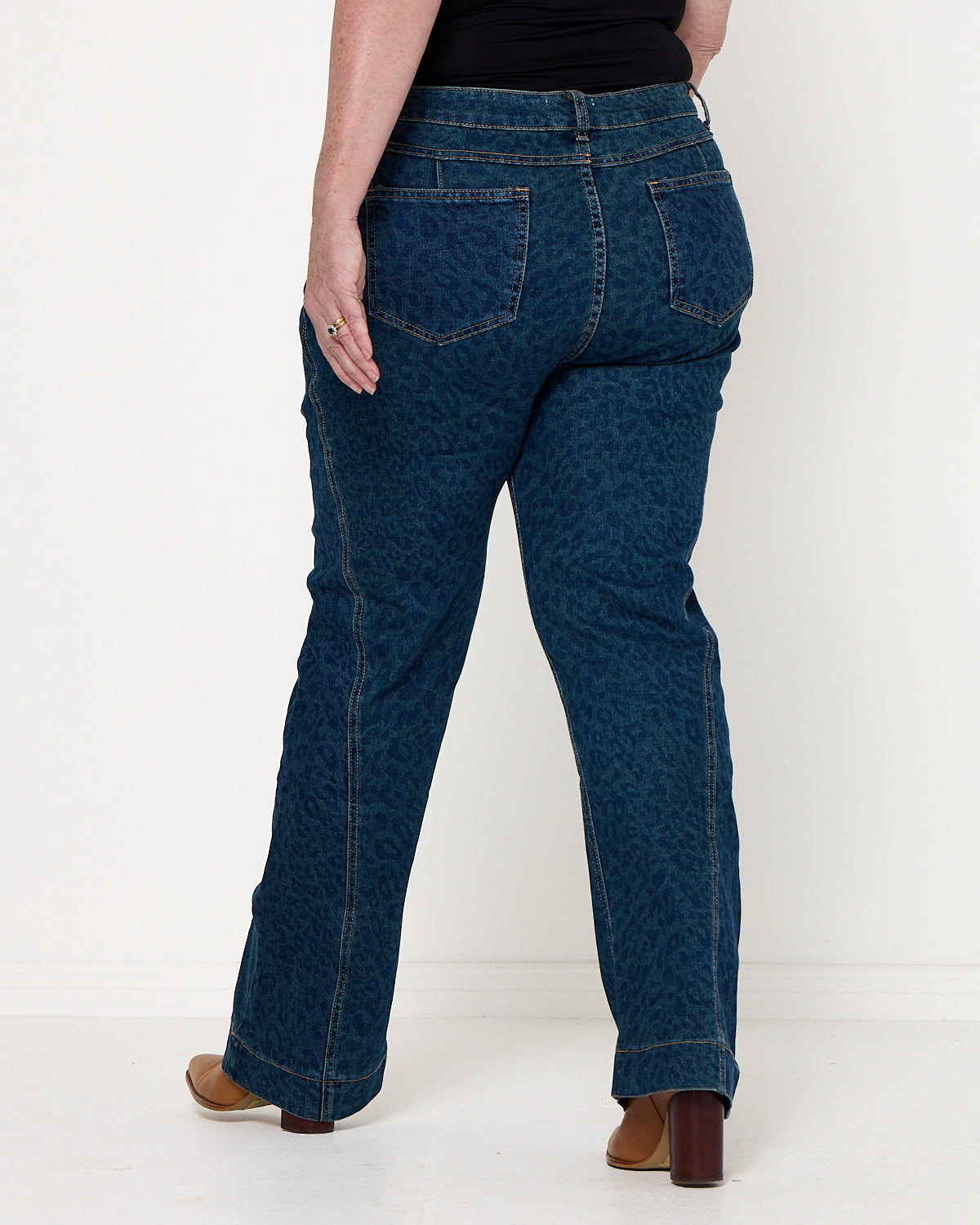 Aspen Jean - Indigo Leopard