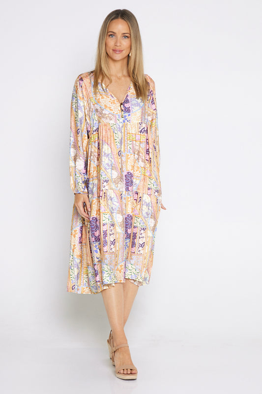 Carissa Dress - Dawn Floral Patchwork