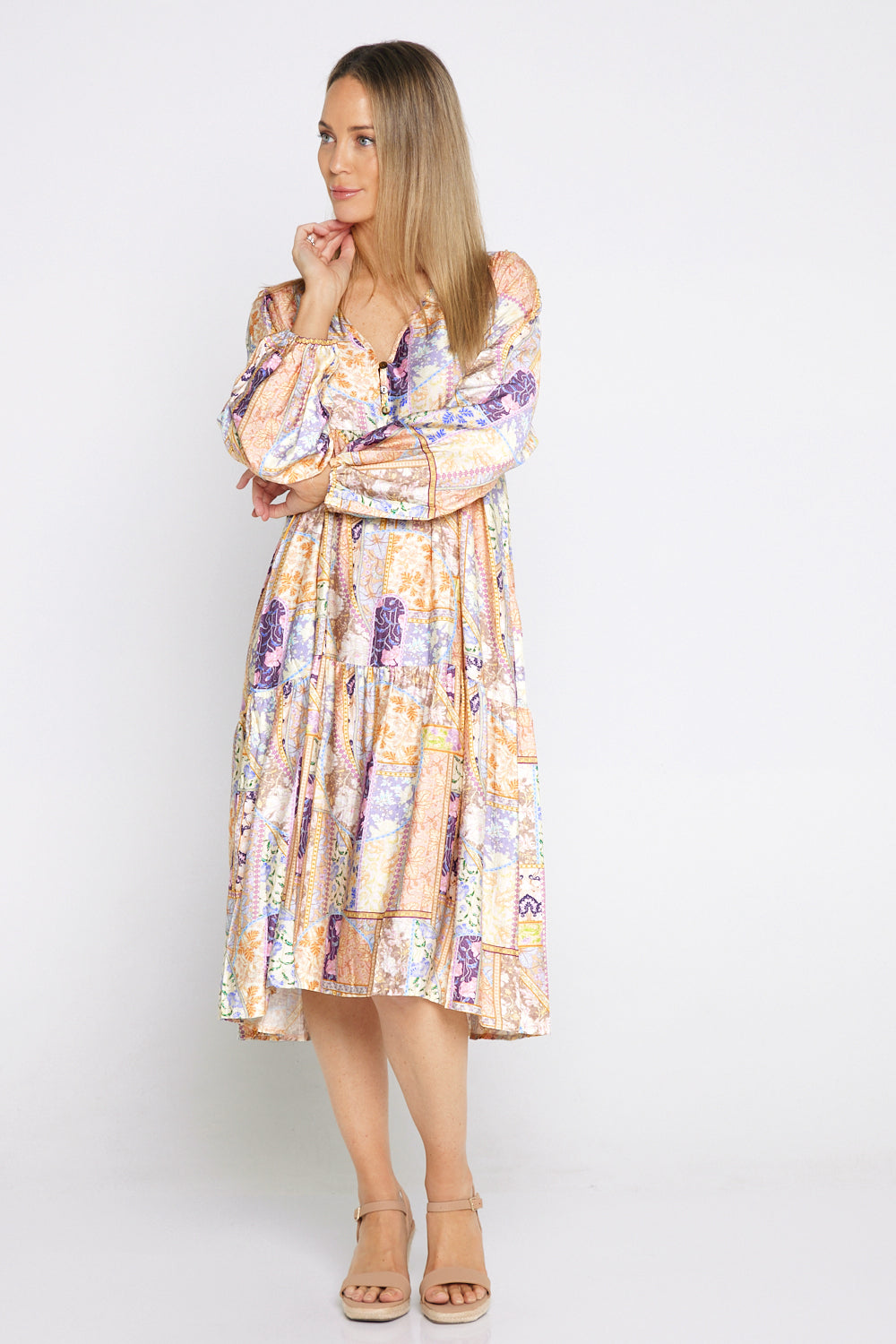 Carissa Dress - Dawn Floral Patchwork